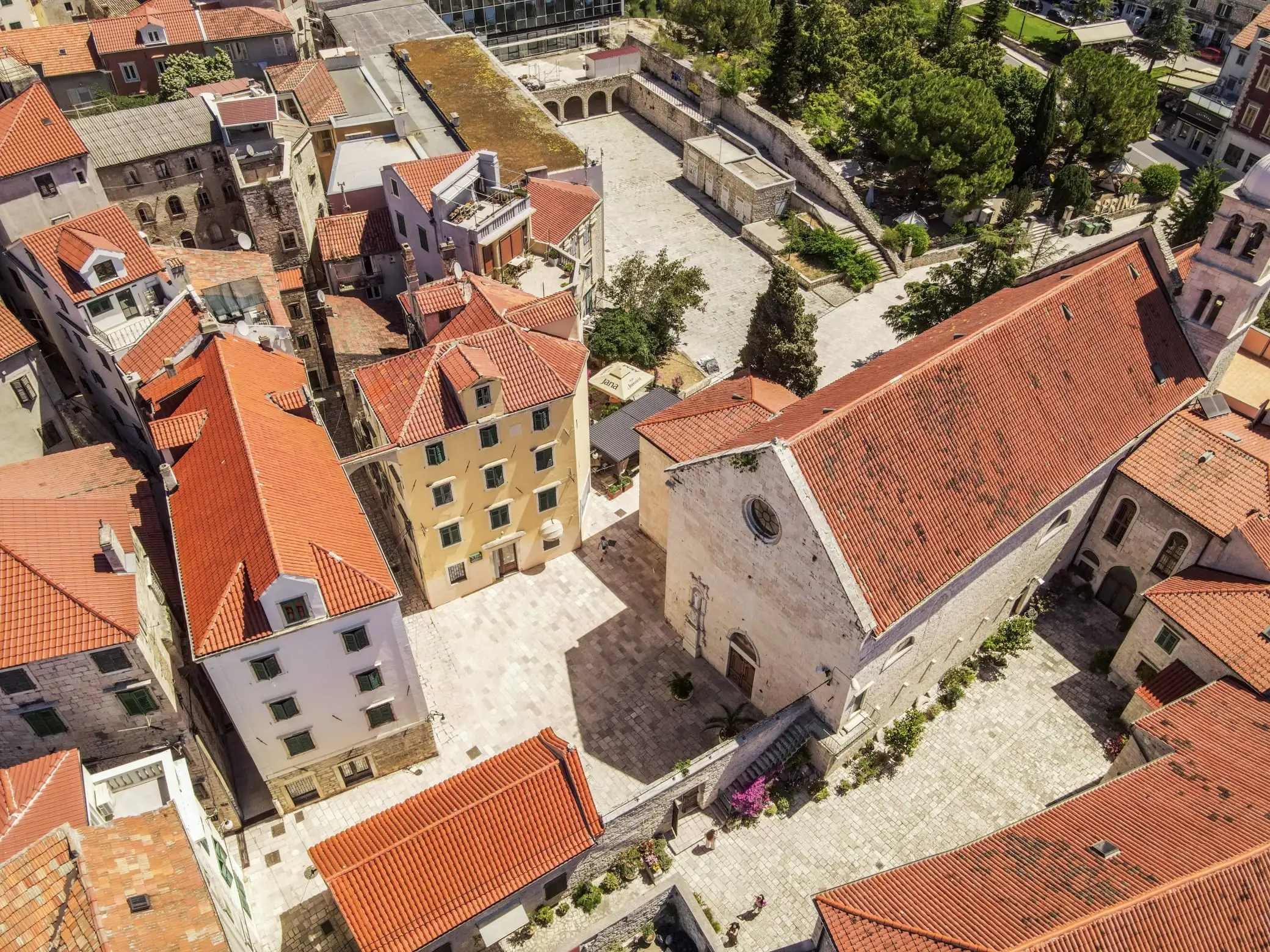 Šibenik old town — narrow lanes polished by 900 years of footsteps